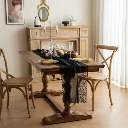 Runner da tavola in pizzo jacquard floreale - image 7