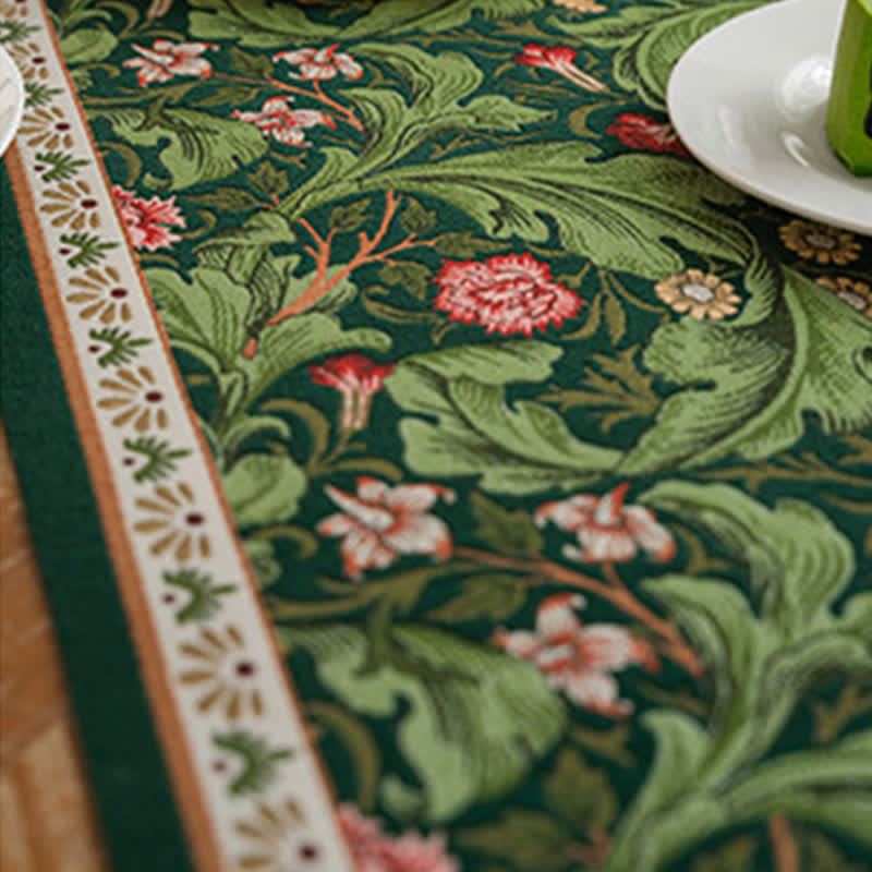 Runner da tavola con nappe jacquard a motivo di foglie tropicali - image 7