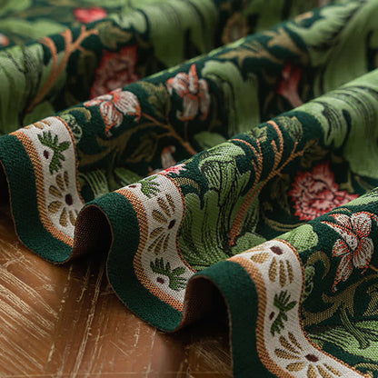 Runner da tavola con nappe jacquard a motivo di foglie tropicali - image 9