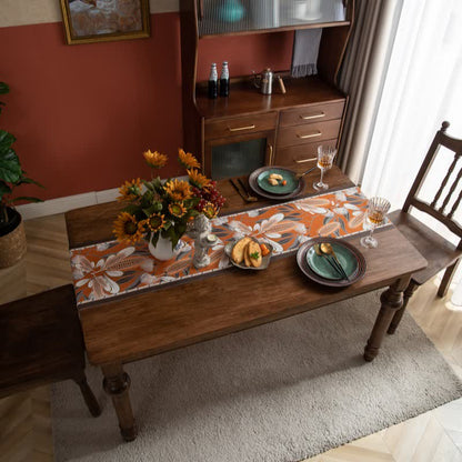 Runner da tavola artistico in jacquard di mais con nappe - image 3