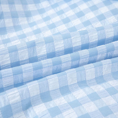 Camicia da notte classica a quadri in puro cotone - image 14