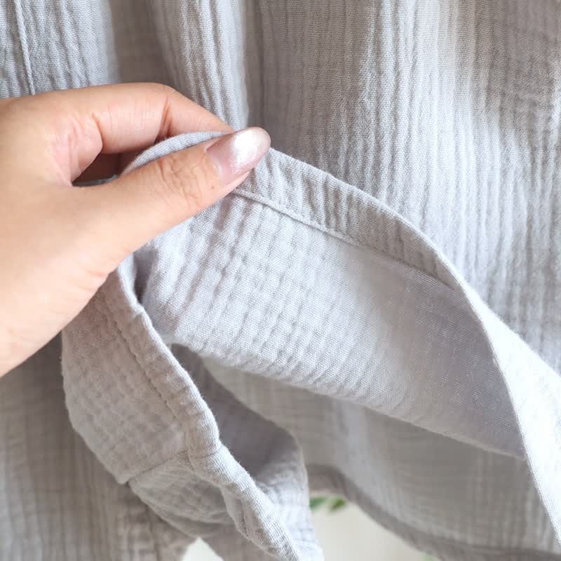 Completo composto da canotta e pantaloncini in doppia garza di cotone. - image 10
