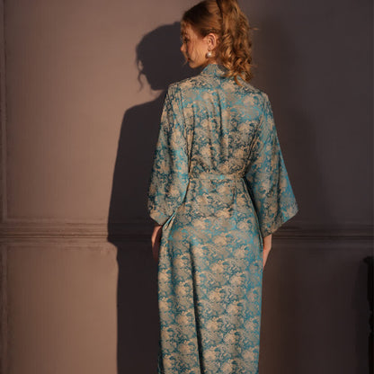 Kimono a maniche a 3/4 con motivo vintage - image 4