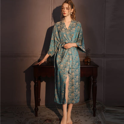 Kimono a maniche a 3/4 con motivo vintage - image 1