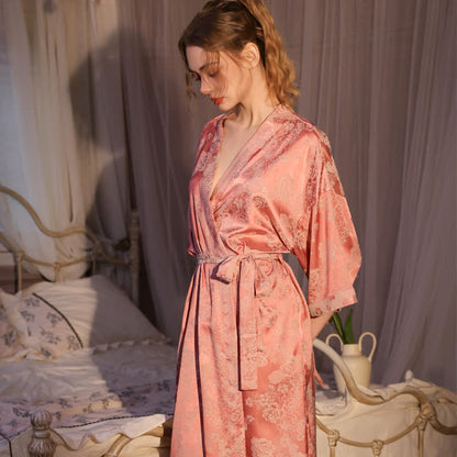 Kimono romantico a maniche a 3/4 con rose - image 3