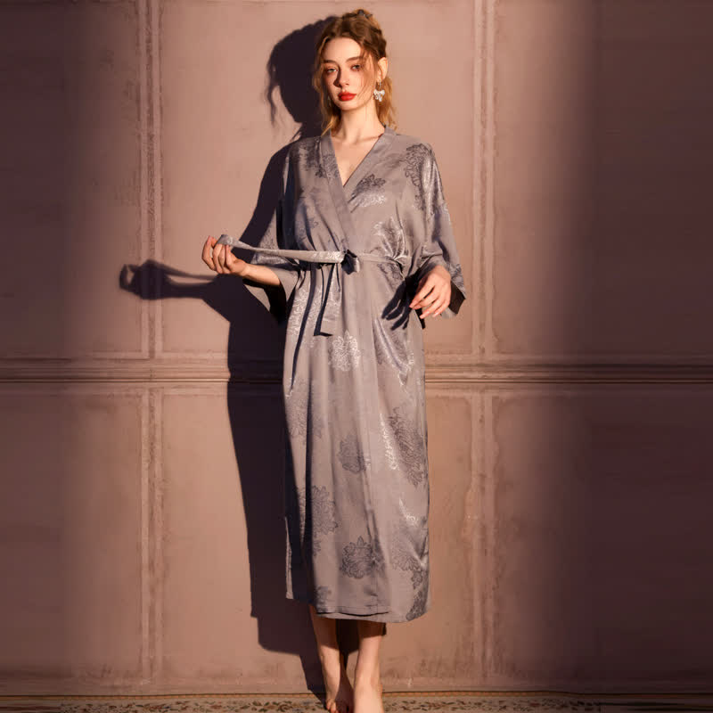 Kimono di lusso con maniche a 3/4 e stampa floreale - image 6