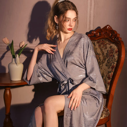 Kimono di lusso con maniche a 3/4 e stampa floreale - image 8
