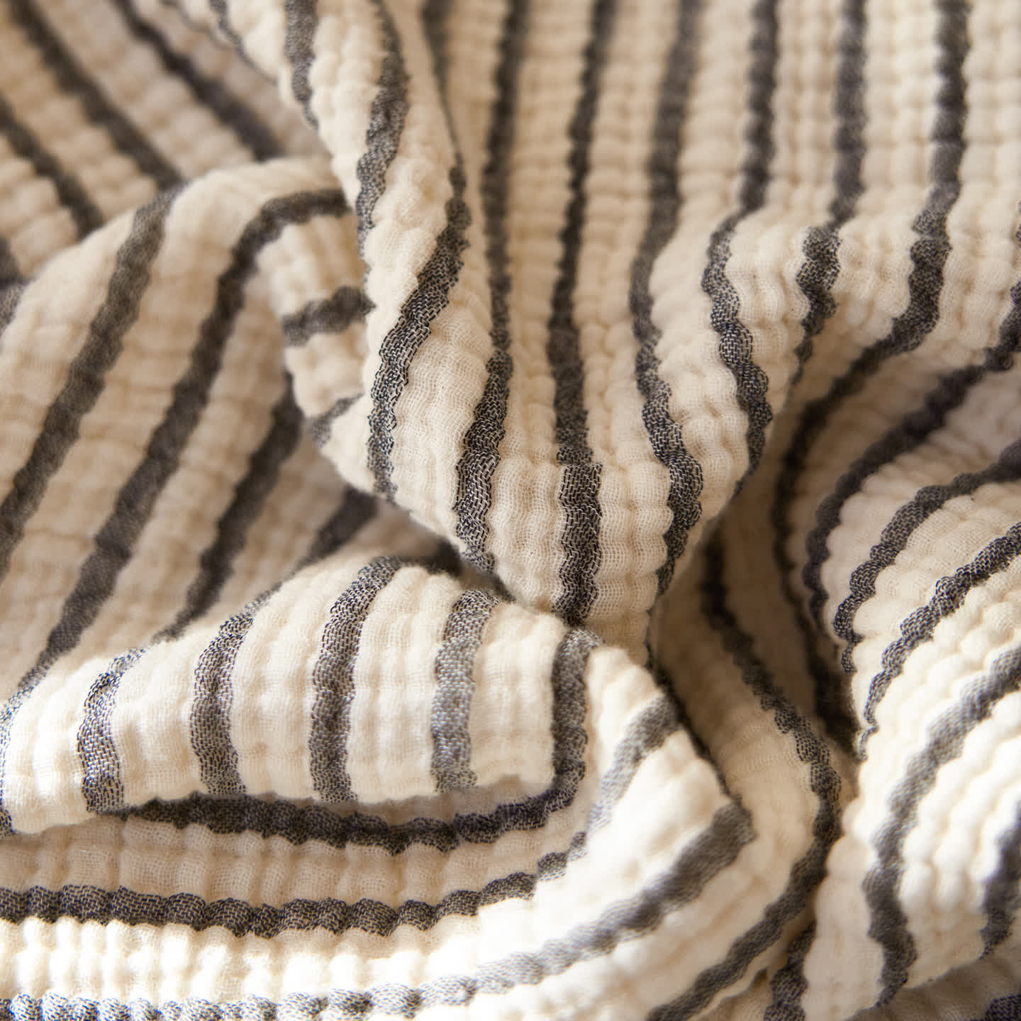 Plaid in mussola di cotone a righe a 4 strati - image 24