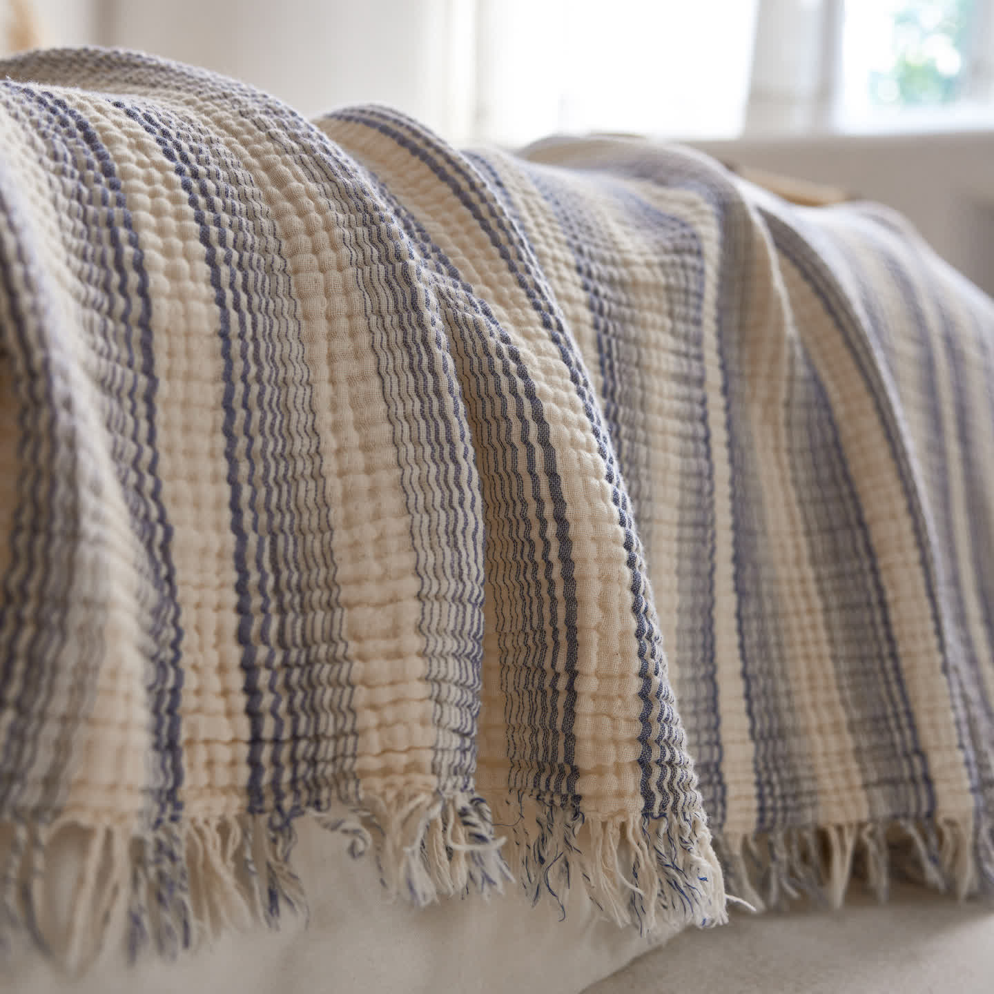 Plaid in mussola di cotone a righe a 4 strati - image 29