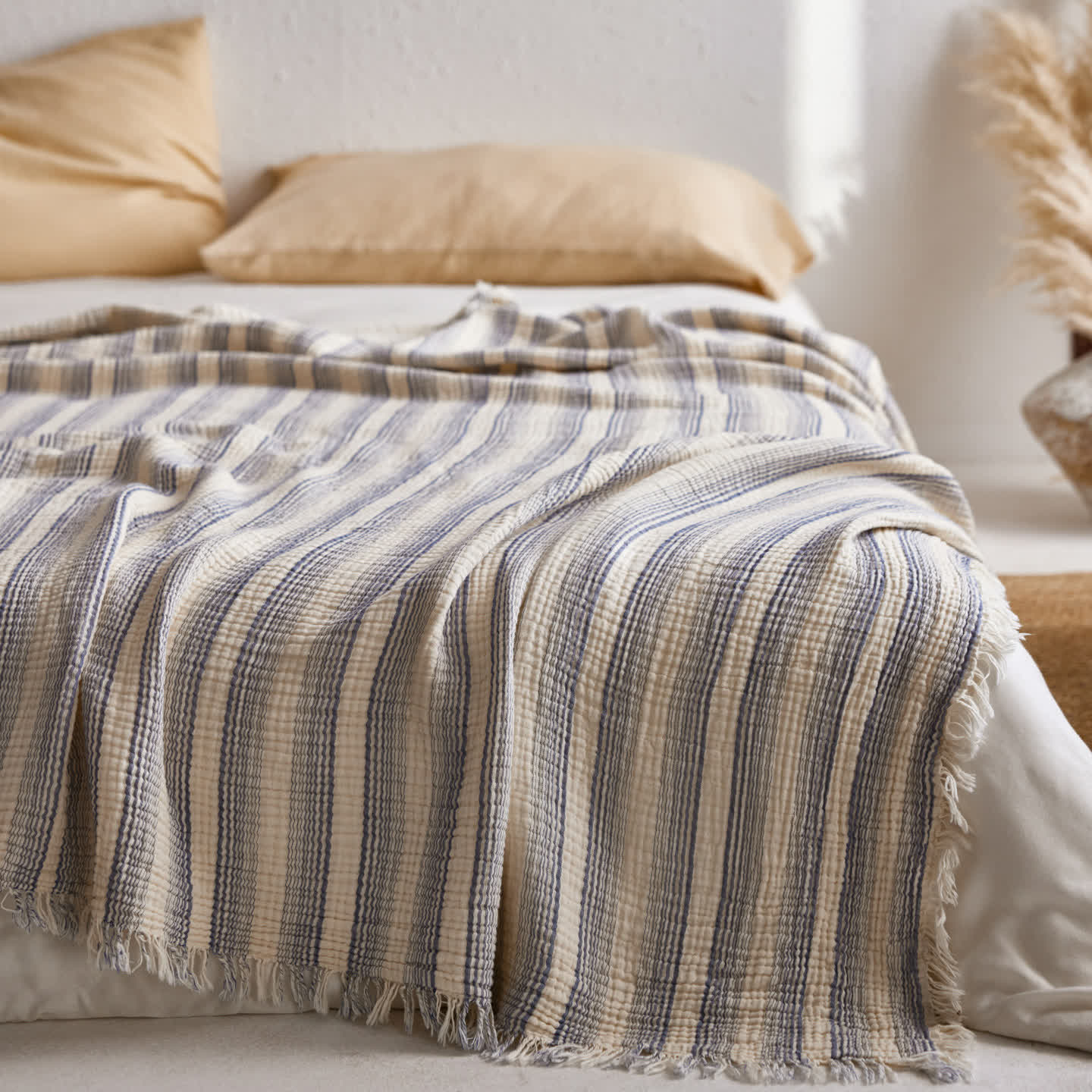 Plaid in mussola di cotone a righe a 4 strati - image 25