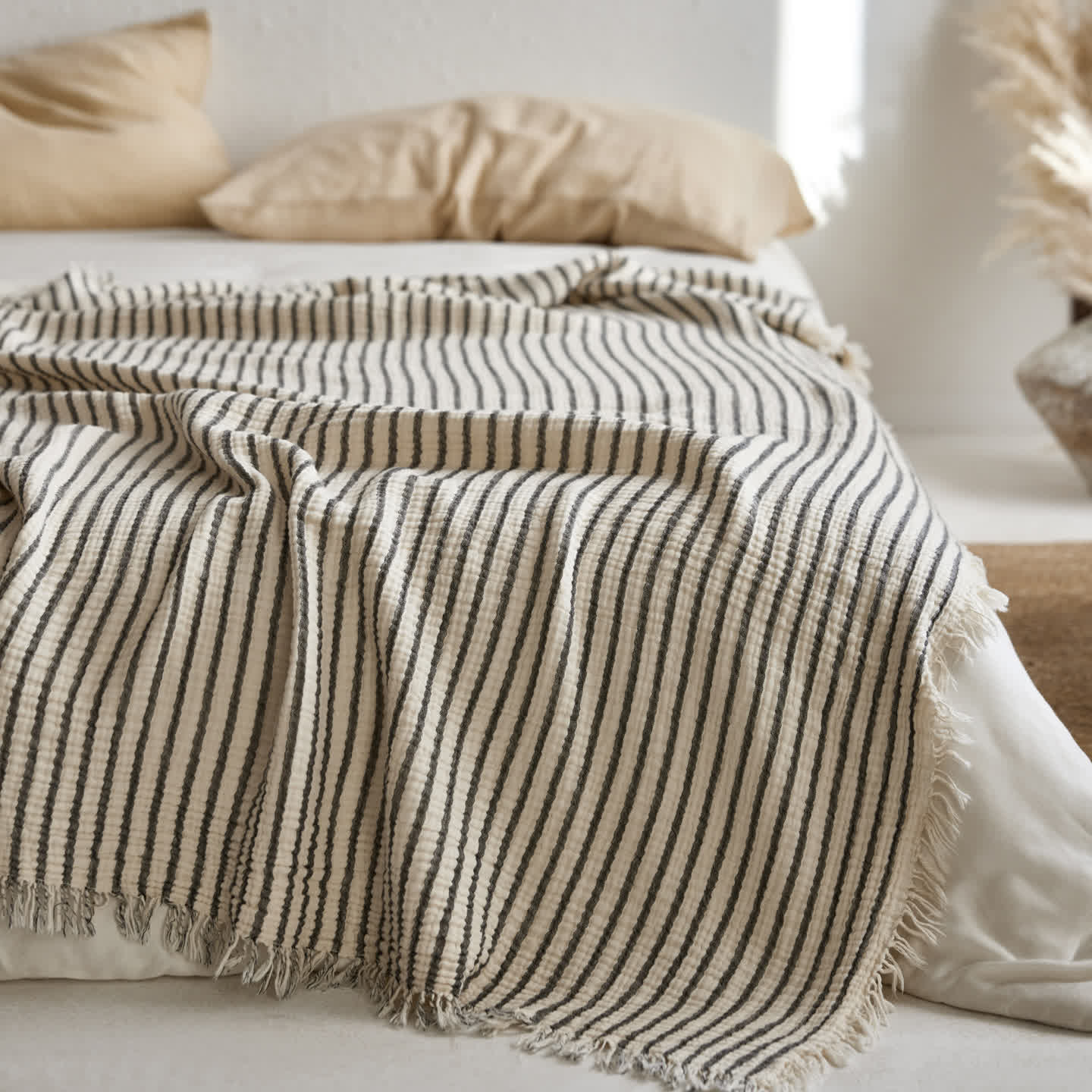 Plaid in mussola di cotone a righe a 4 strati - image 14