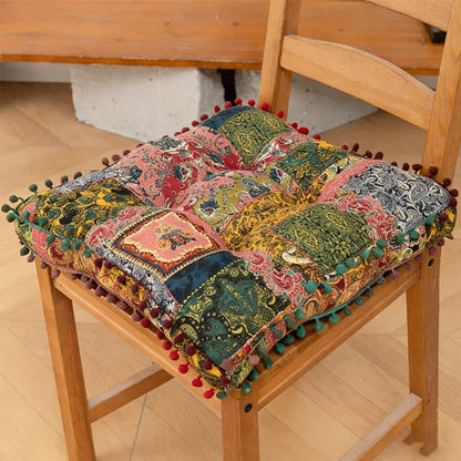 Cuscino da pavimento mandala patchwork in stile bohémien - Rosa - Piazza - 40cm x 40cm - image 3