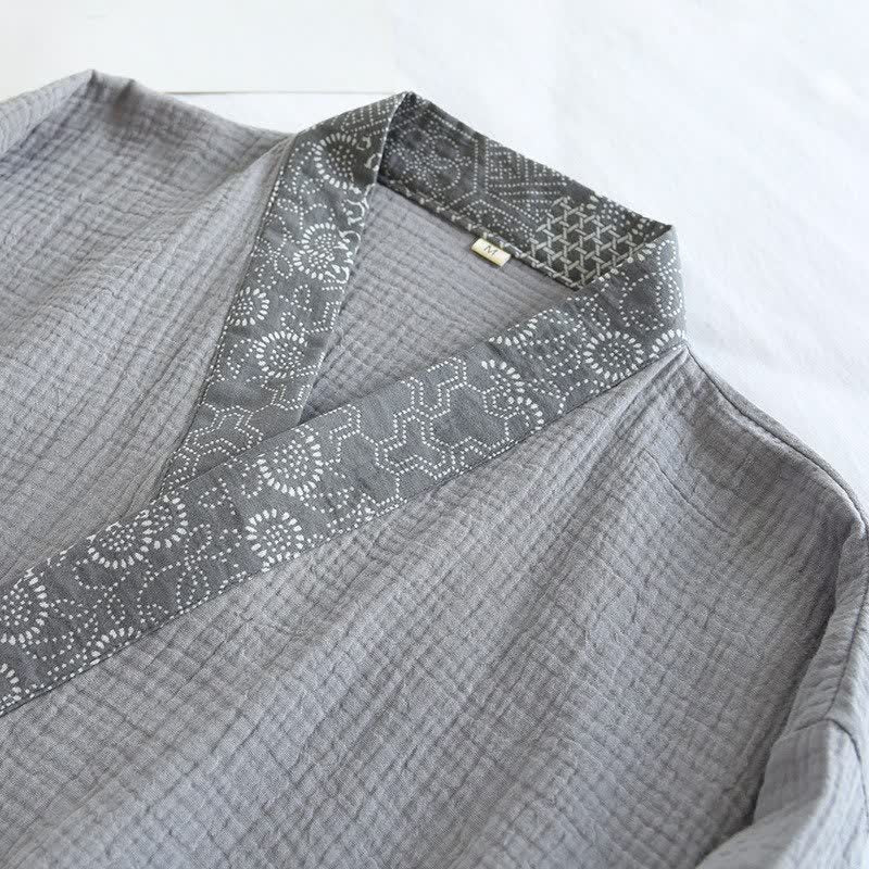 Kimono in garza di cotone dallo stile etnico - image 4