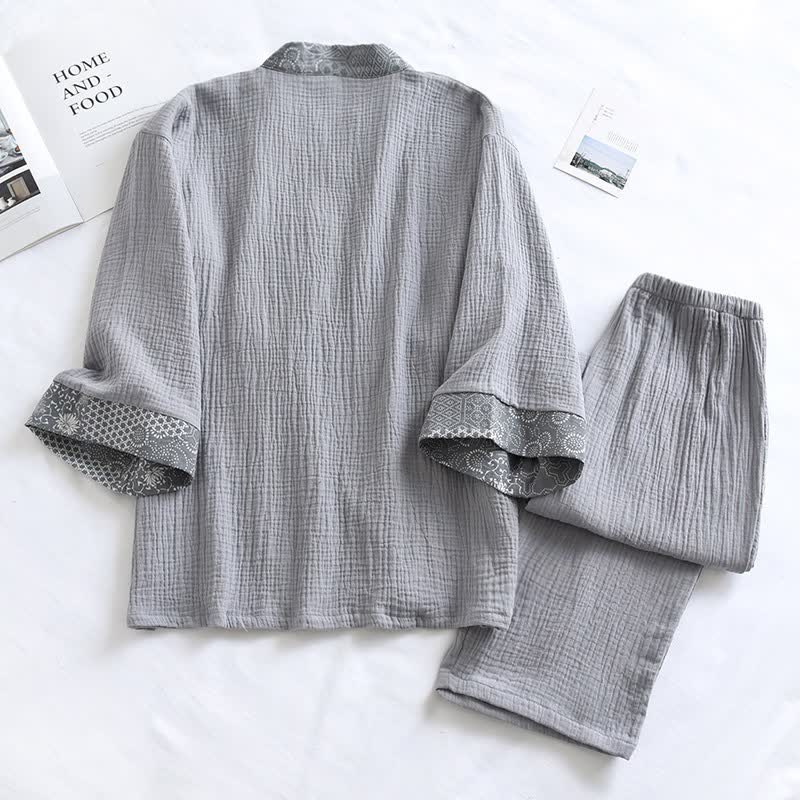 Kimono in garza di cotone dallo stile etnico - image 3