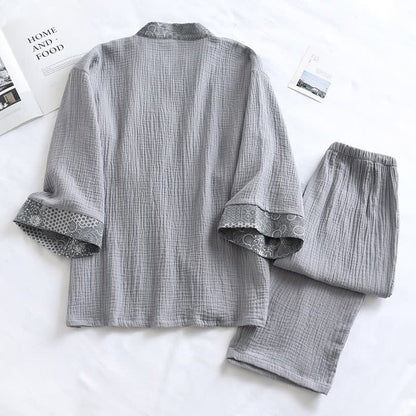 Kimono in garza di cotone dallo stile etnico - image 3