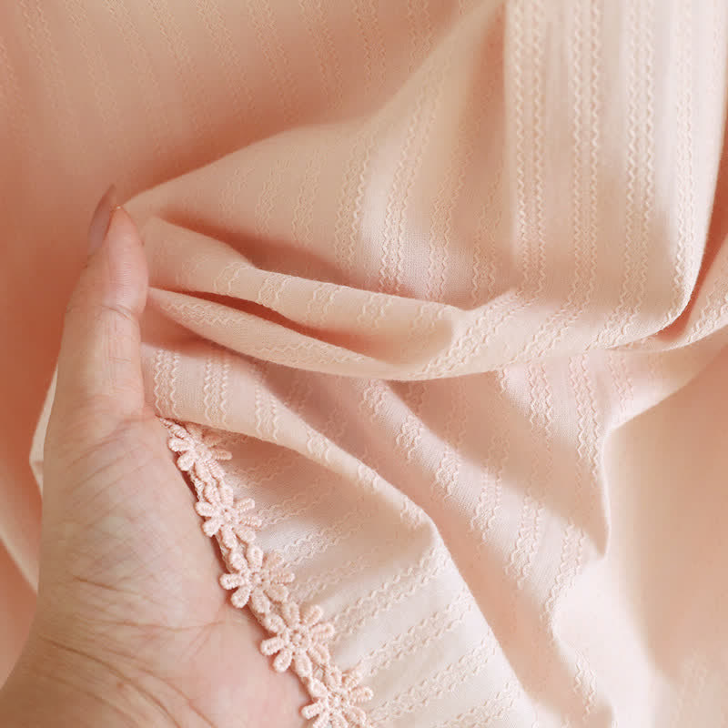 Completo pigiama con canotta in jacquard di cotone - image 8