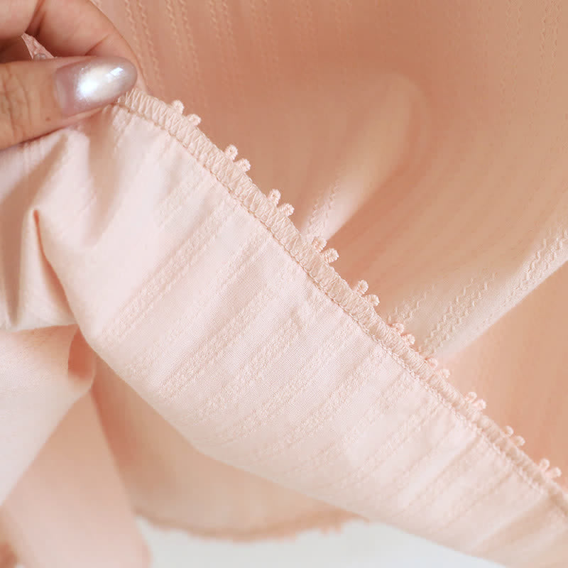 Completo pigiama con canotta in jacquard di cotone - image 12