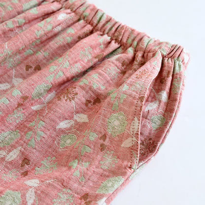 Set pigiama in cotone jacquard con motivo a rose, ispirato allo stile vintage. - image 14