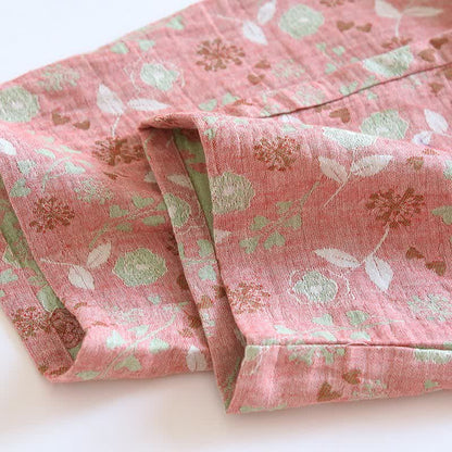 Set pigiama in cotone jacquard con motivo a rose, ispirato allo stile vintage. - image 15