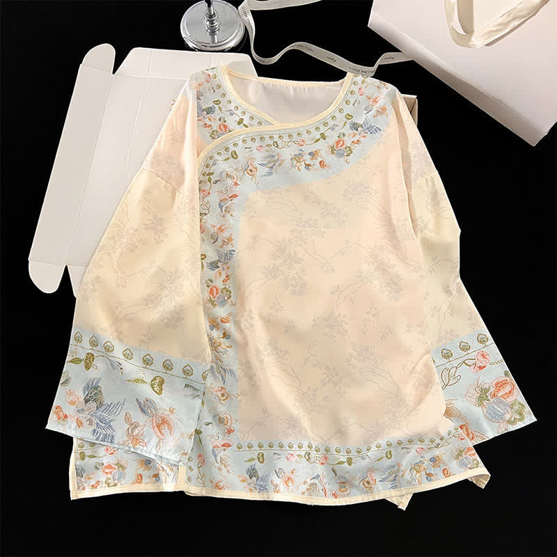 Completo pigiama floreale in stile Hanfu vintage - image 5