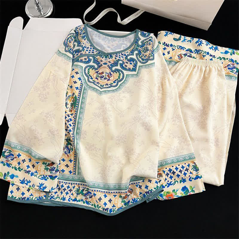 Completo pigiama in stile vintage ispirato all'hanfu. - image 1