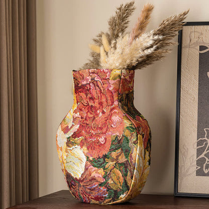 Vaso da giardino in tessuto, ornamento da tavolo - Rosa corallo - 3" L x 8"L x 30cm - image 3