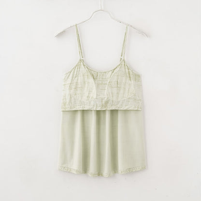 Completo da notte composto da canotta e pantaloni in cotone con stampe artistiche ispirate all'acquerello. - image 13