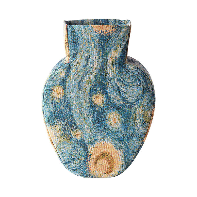 Vaso artistico rivestito in tessuto per un tocco di eleganza in casa. - Blu - 3" L x 8"L x 30cm - image 3