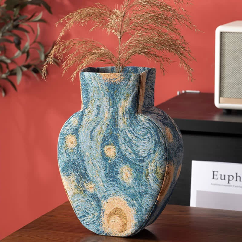 Vaso artistico rivestito in tessuto per un tocco di eleganza in casa. - image 2