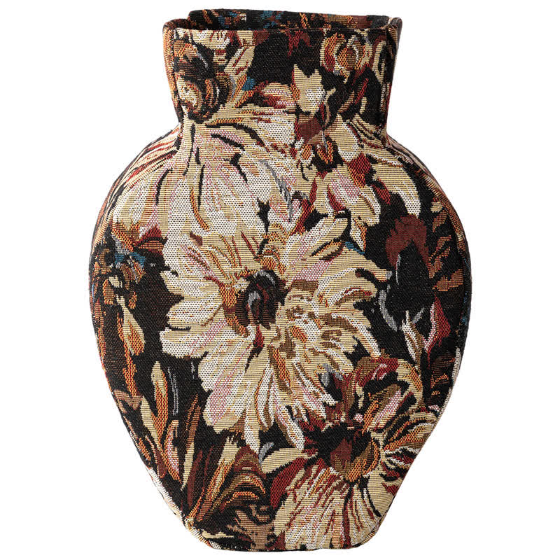 Vaso decorativo floreale artigianale dalla texture morbida. - Nero - 3" L x 8"L x 30cm - image 7