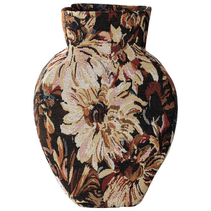 Vaso decorativo floreale artigianale dalla texture morbida. - Nero - 3" L x 8"L x 30cm - image 7