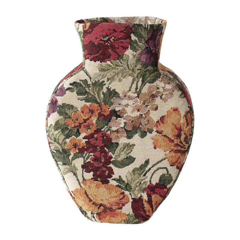 Vaso decorativo floreale artigianale dalla texture morbida. - Beige - 3" L x 8"L x 30cm - image 8