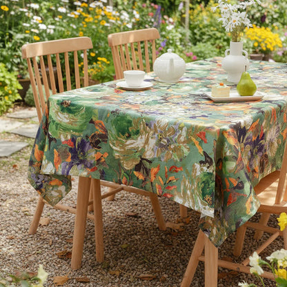 Tovaglia jacquard con pittura ad olio impressionista - image 2