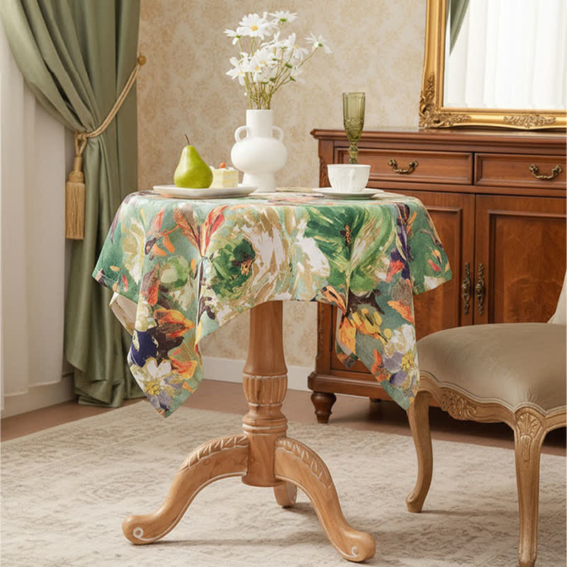 Tovaglia jacquard con pittura ad olio impressionista - image 6