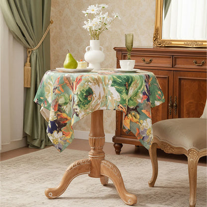Tovaglia jacquard con pittura ad olio impressionista - image 6