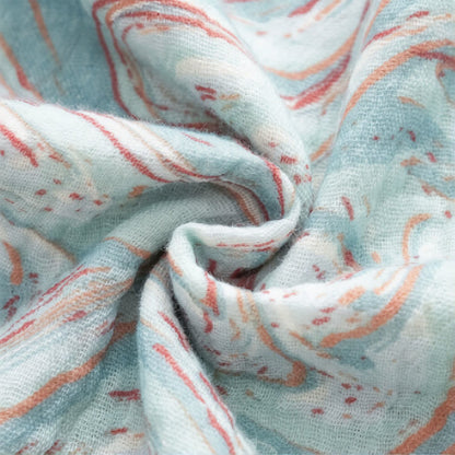 Camicia da notte blu con onde artistiche - image 9