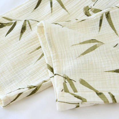 Set pigiama in cotone con stampa botanica di bambù - image 10