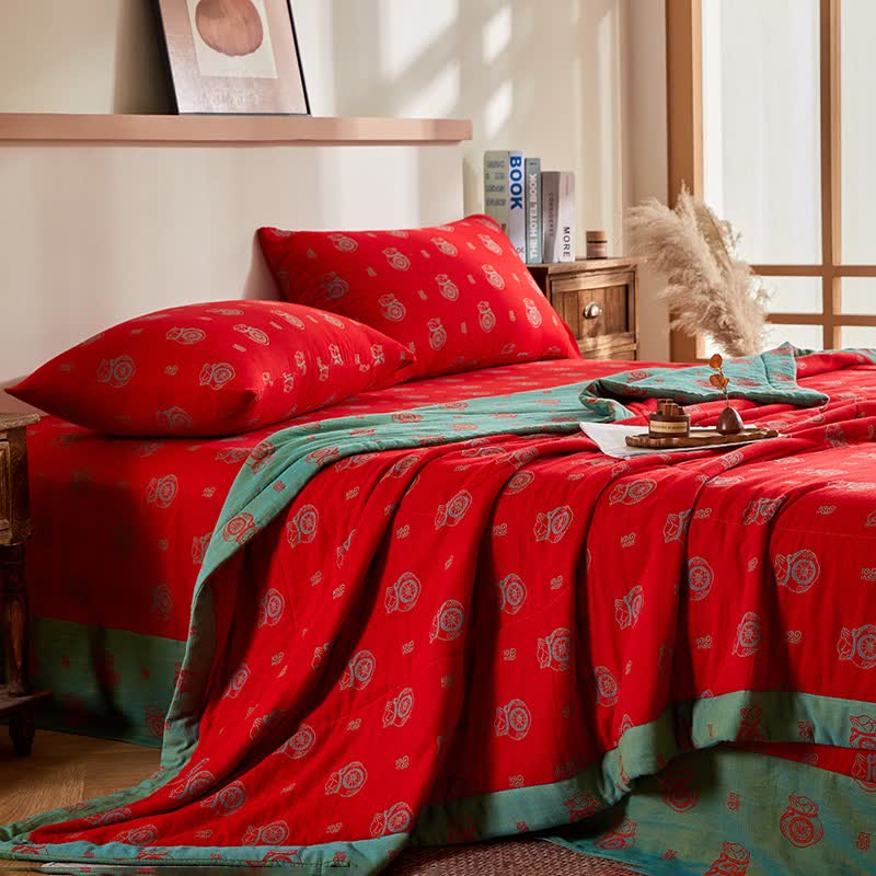 Trapunta jacquard Lucky Bag in garza di cotone - image 2