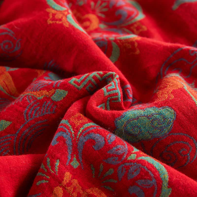 Trapunta vintage in garza di cotone con motivo jacquard di cavalli - image 11