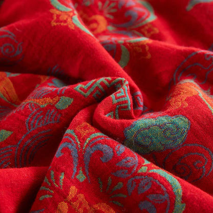 Trapunta vintage in garza di cotone con motivo jacquard di cavalli - image 11