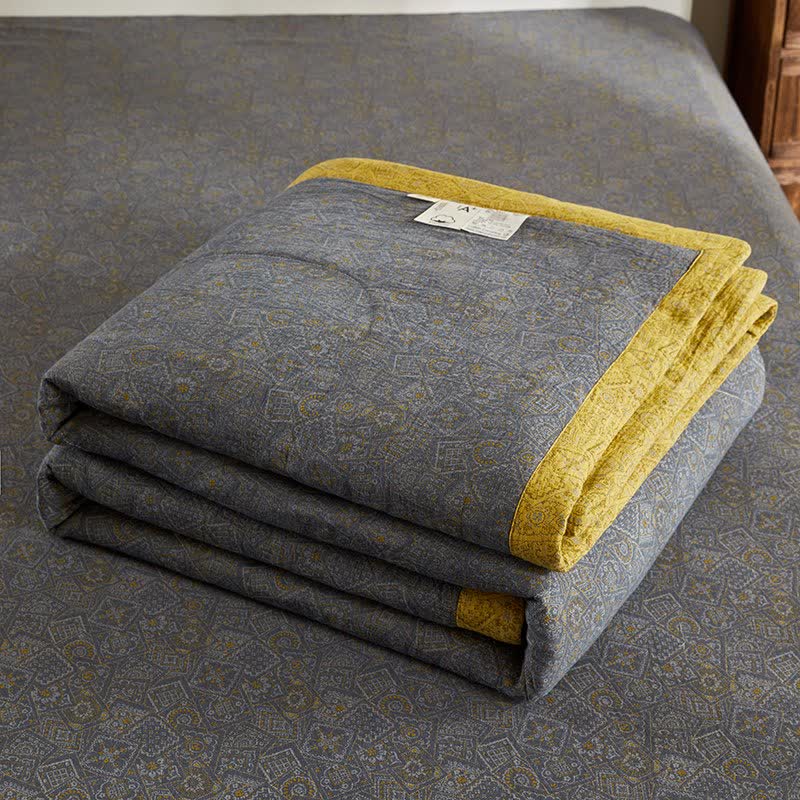 Trapunta jacquard in garza di cotone con motivo delicato - image 5