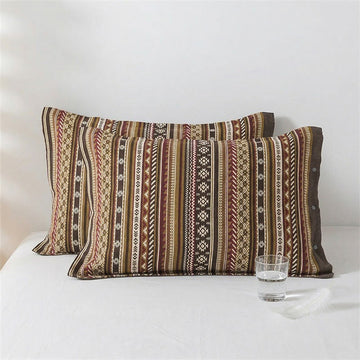 Federe in puro cotone con bottoni in stile bohémien (2 pezzi) - 52 cm x 76 cm - image 0
