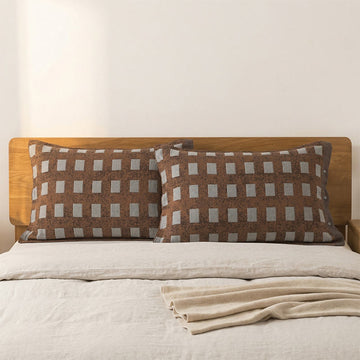 Federe moderne in cotone jacquard (2 pezzi) - Grigio - 52 cm x 76 cm - image 0