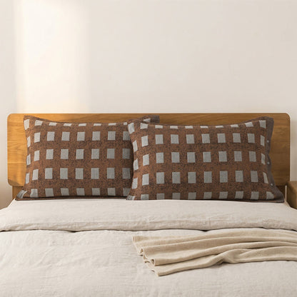 Federe moderne in cotone jacquard (2 pezzi) - Grigio - 52 cm x 76 cm - image 0