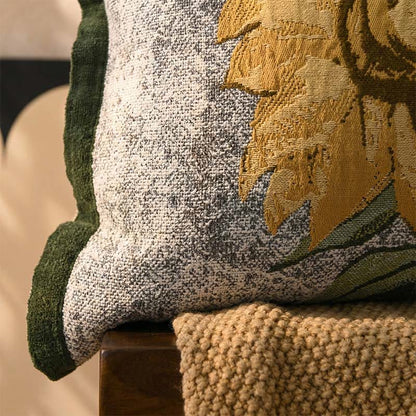 Federe in puro cotone jacquard con motivo a girasoli (2 pezzi) - image 1