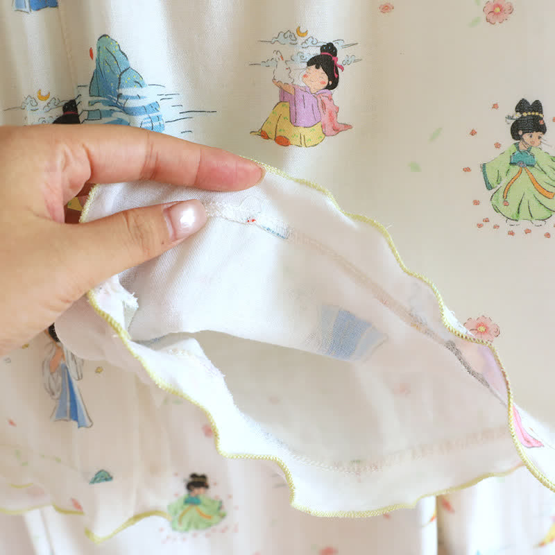 Pigiama in cotone stile principessa orientale vintage (3 pezzi) - image 8