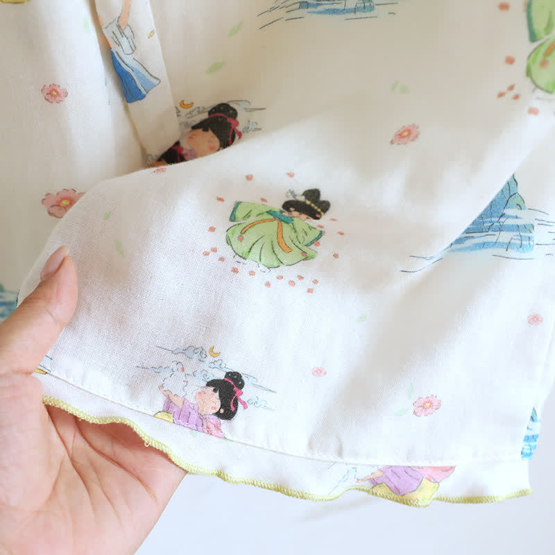 Pigiama in cotone stile principessa orientale vintage (3 pezzi) - image 14