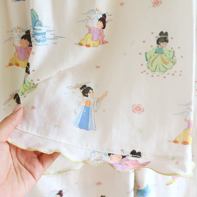 Pigiama in cotone stile principessa orientale vintage (3 pezzi) - image 9