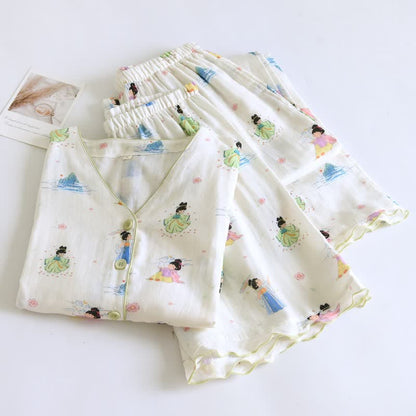 Pigiama in cotone stile principessa orientale vintage (3 pezzi) - image 1