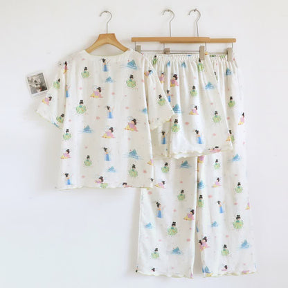 Pigiama in cotone stile principessa orientale vintage (3 pezzi) - image 2